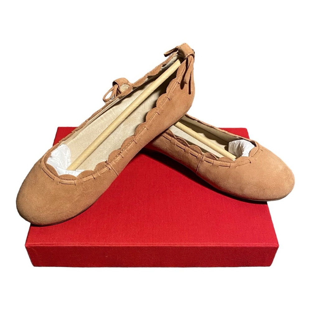 Jack Rogers, Lucie Suede II, Oak, Size 6M.